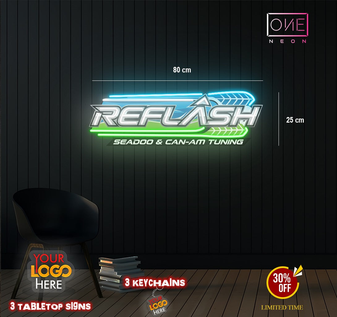 REFLASH logo | LED Neon Sign (2 signs)