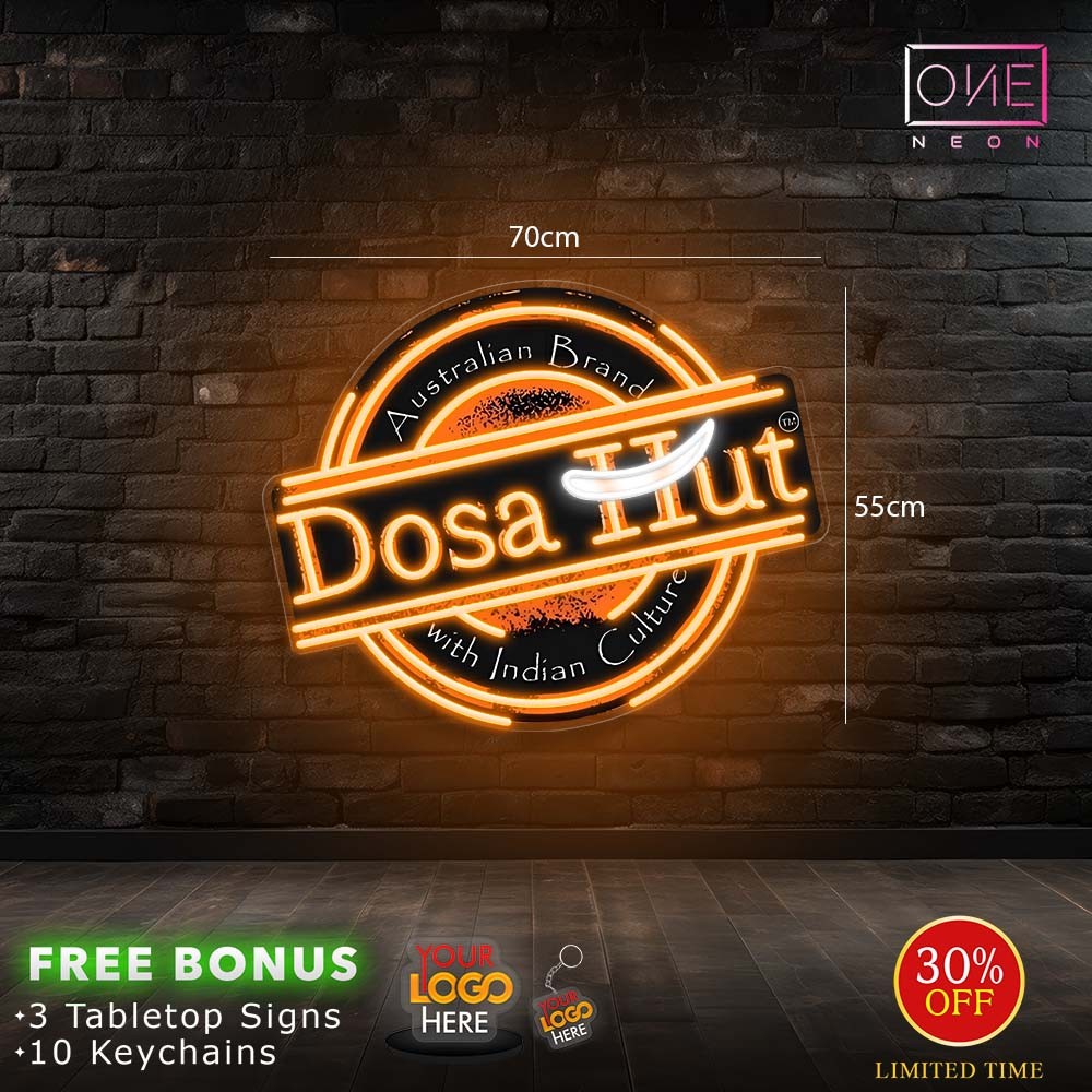DOWN TOWN + DOSA HUT | LED Neon Sign (3 signs)