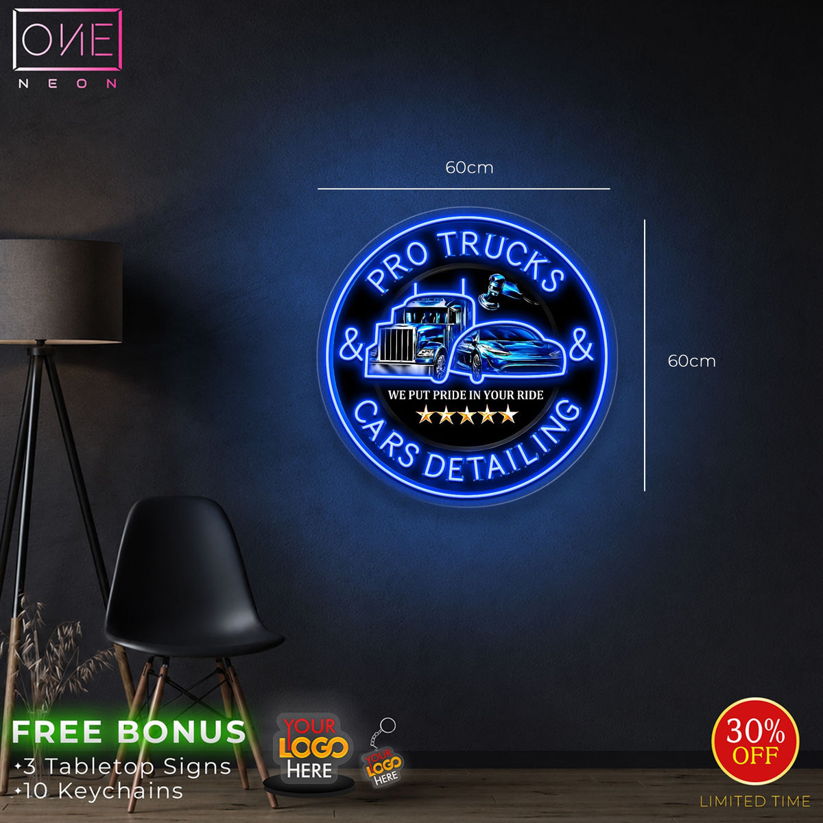 Pro trucks cars detailing | LED Neon Sign