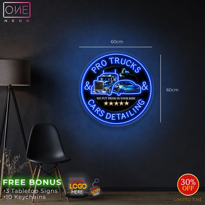Pro trucks cars detailing | LED Neon Sign