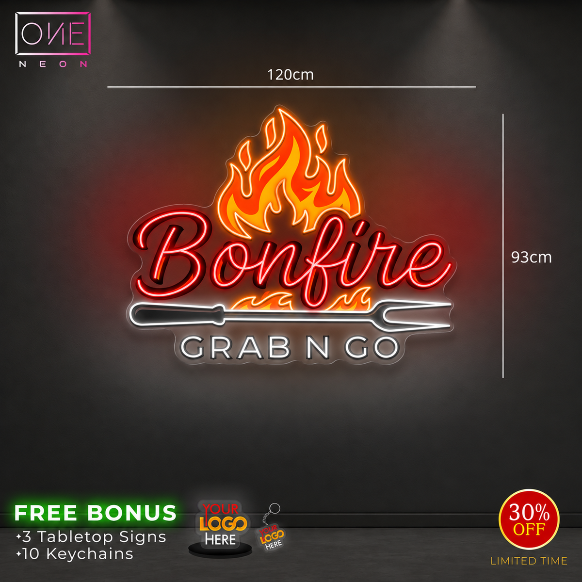 BONFIRE | LED Neon Sign (waterproof)