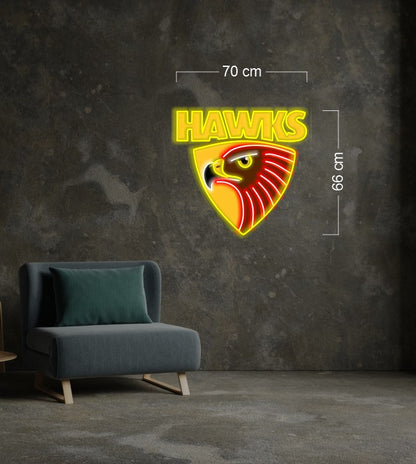 HAWKS + MAGPIES logo ( 2 signs)| LED Neon Sign