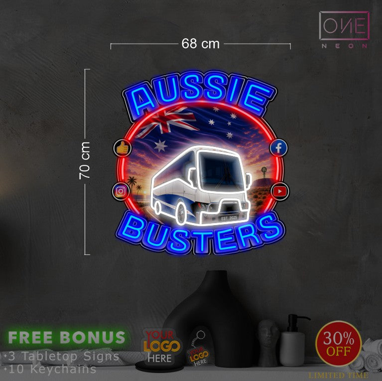 Aussie butters + 10 keychains| LED Neon Sign