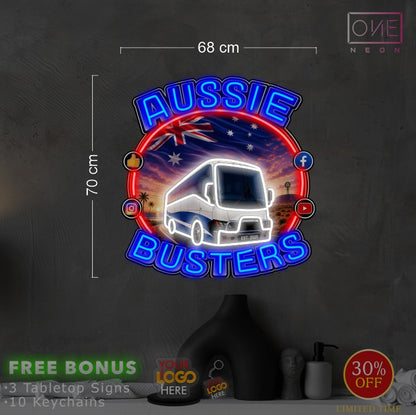 Aussie butters + 10 keychains| LED Neon Sign