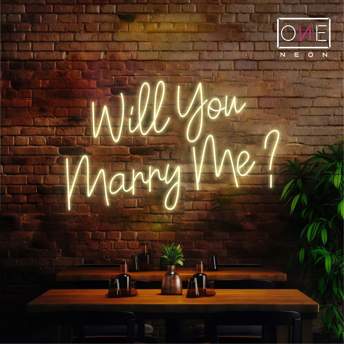 Will You Marry Me? Led Neon Sign