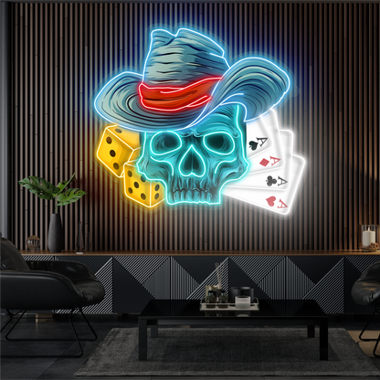 Skull of Luck Artwork Led Neon Sign