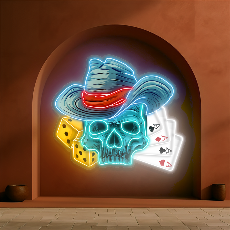 Skull of Luck Artwork Led Neon Sign