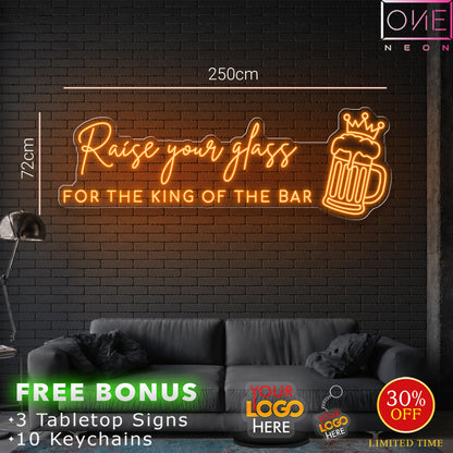 RAISE YOUR GLASS | LED Neon Sign