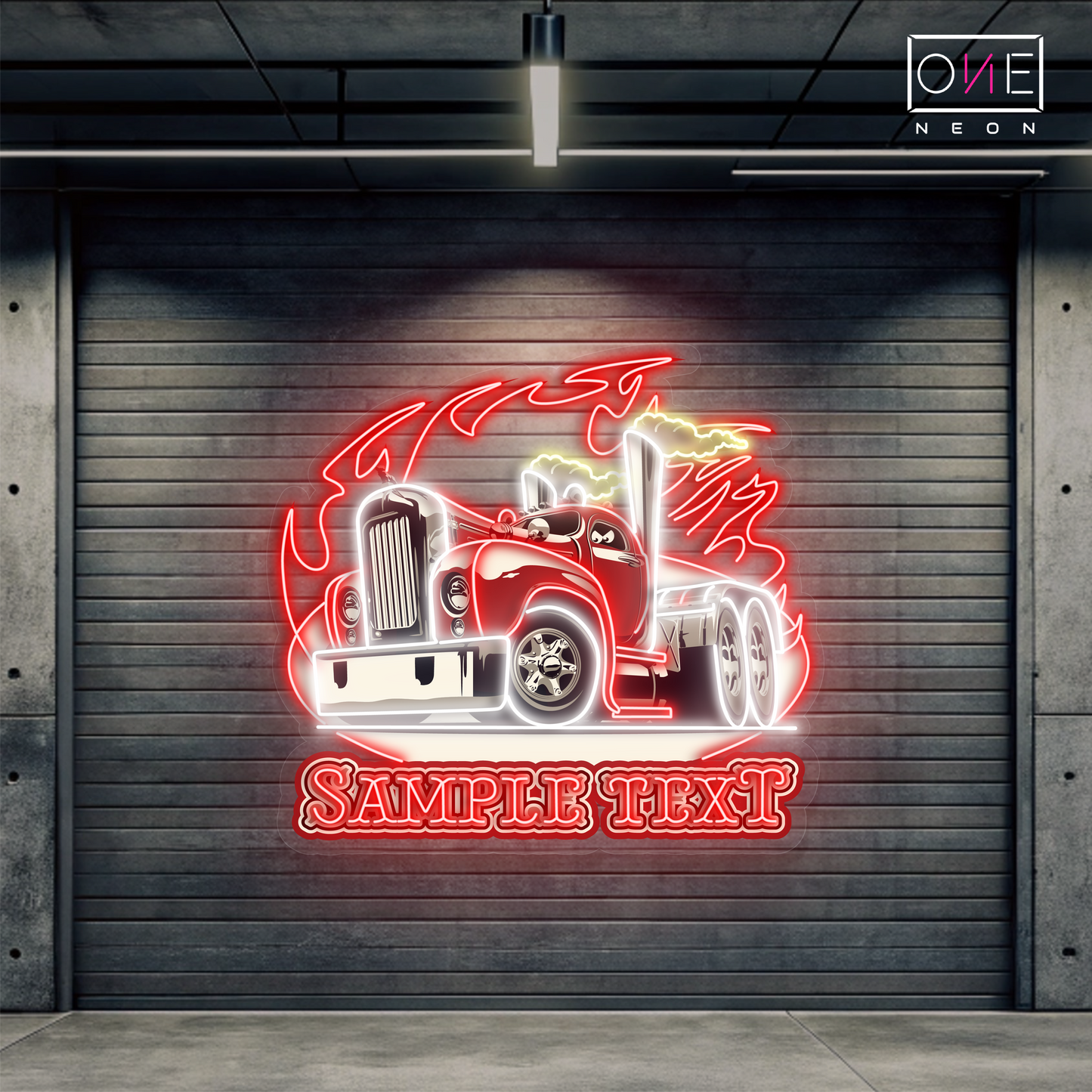 Blazing Truck Artwork Led Neon Sign