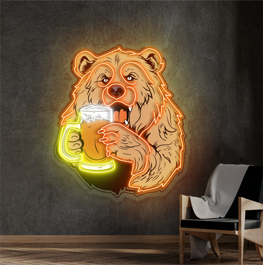 Bear Brew Artwork Led Neon Sign