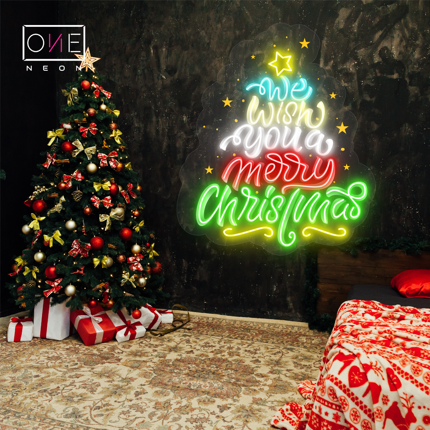 We Wish You a Merry Christmas Artwork Led Neon Sign