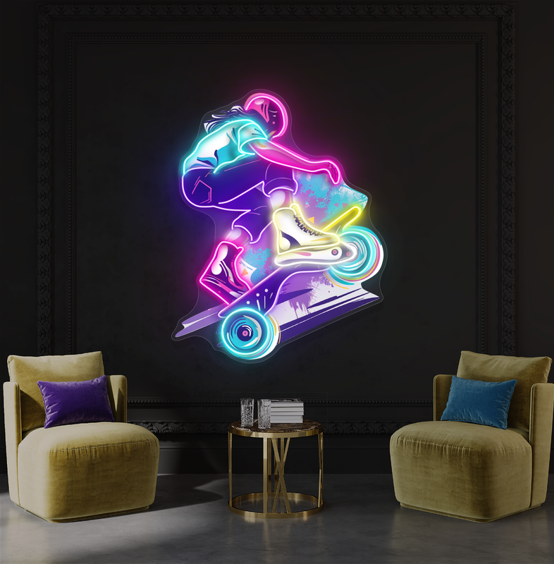 Skater Thrill Artwork Led Neon Sign