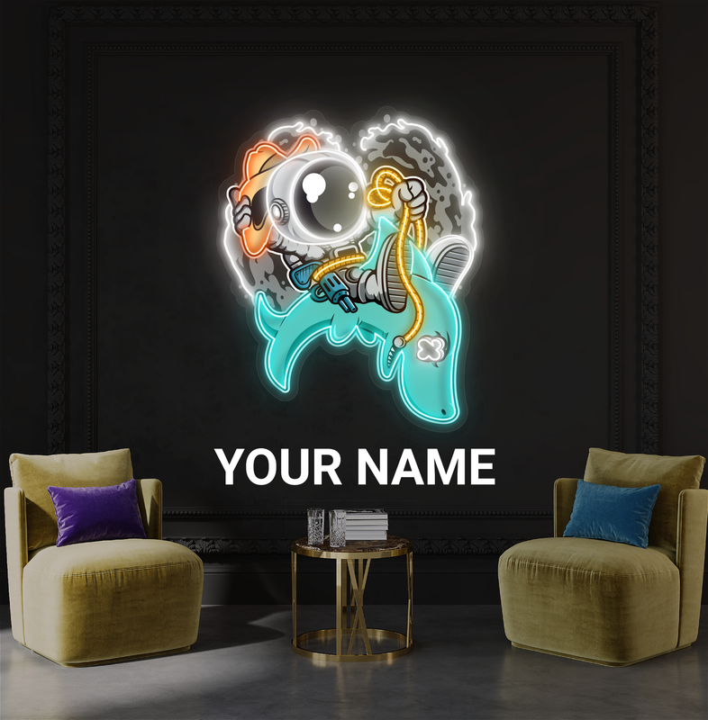 Astronaut Rodeo Artwork Led Neon Sign