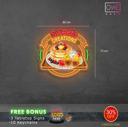 Sweets Creations | LED Neon Sign (outdoor use)