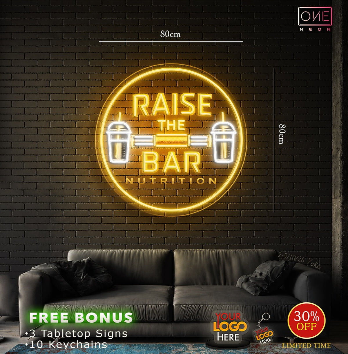 RAISE THE BAR | LED Neon Sign (2 signs)