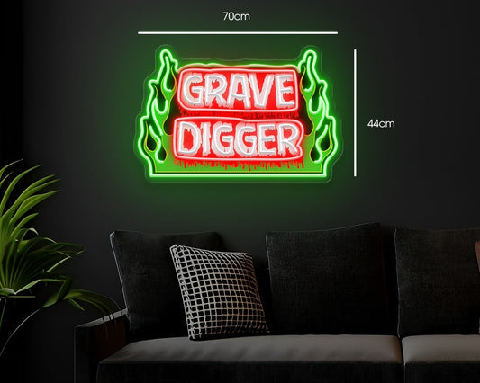 GRAVE DIGGER | LED Neon Sign