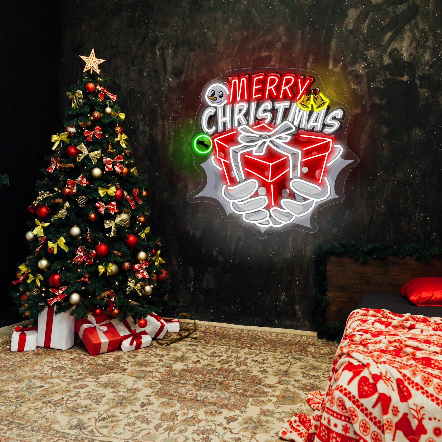 Merry Christmas Gift Artwork LED Neon Sign