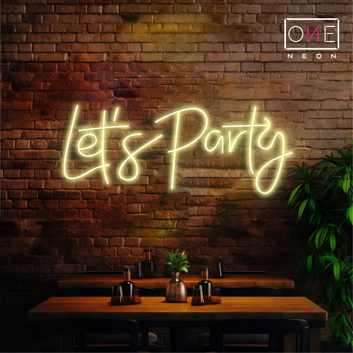 Let's Party Led Neon Sign