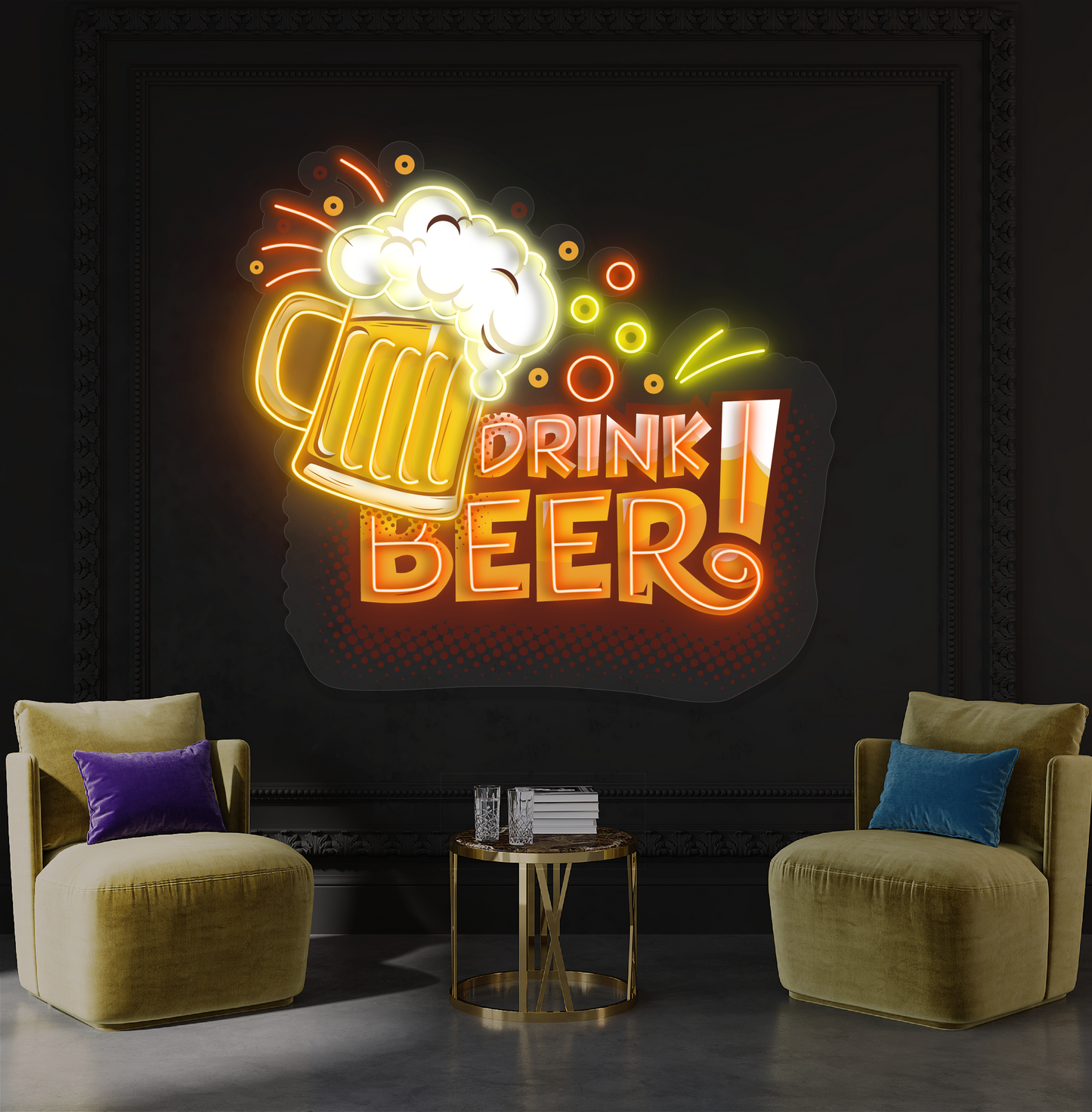 Drink Beer Artwork Led Neon Sign