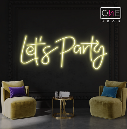 Let's Party Led Neon Sign