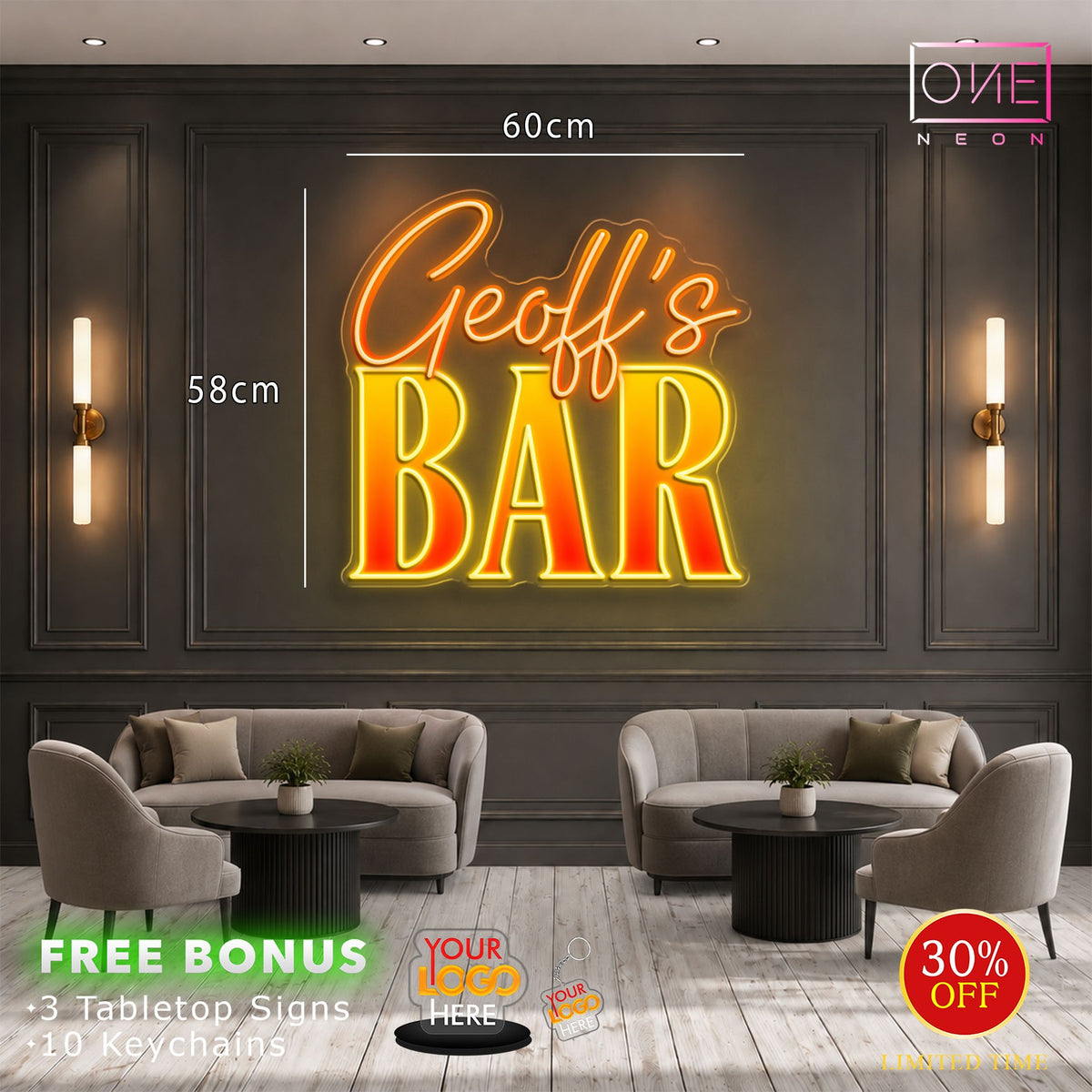 Geoff's Bar | LED Neon Sign