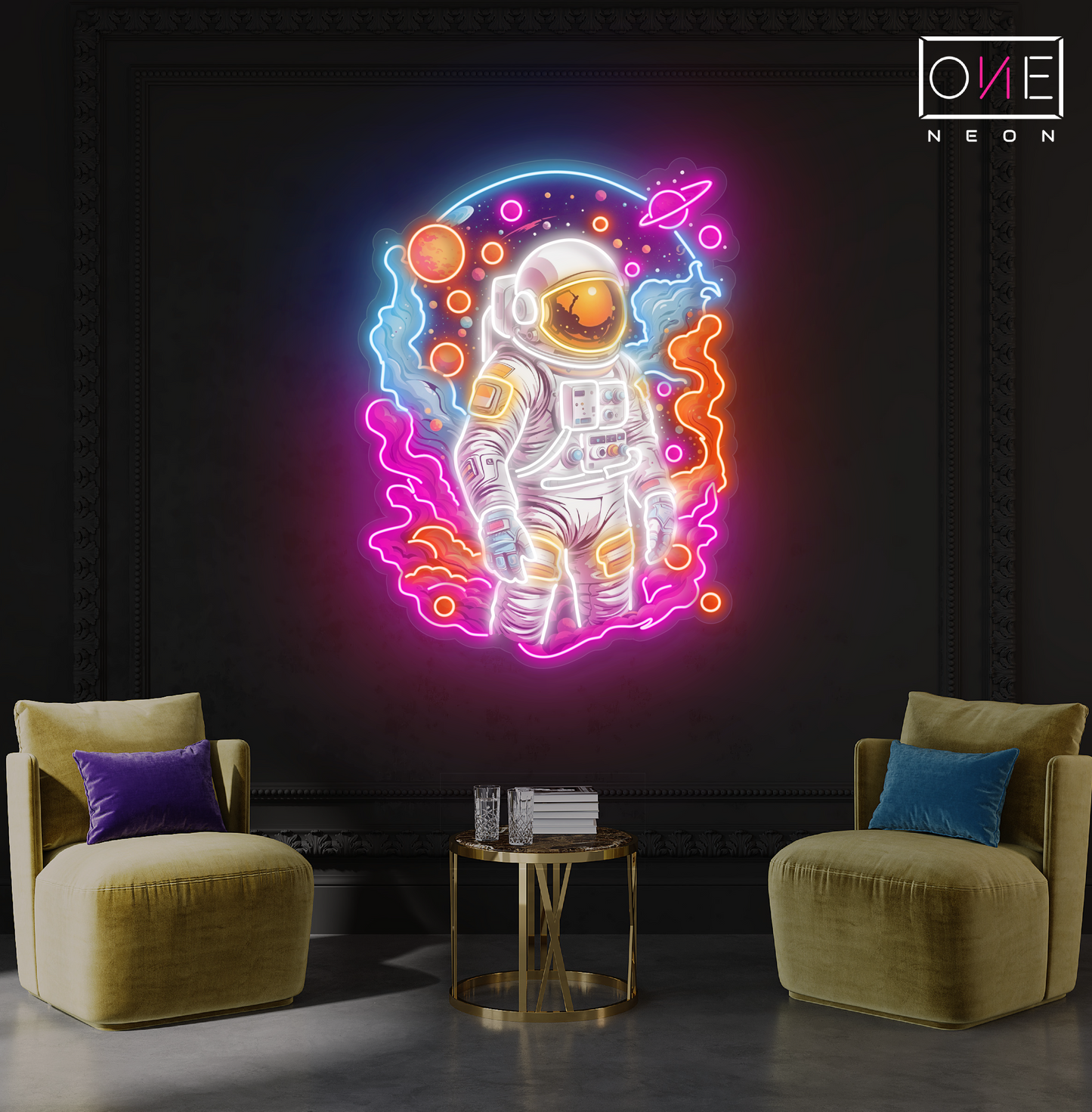 Stellar Adventurer Artwork Led Neon Sign