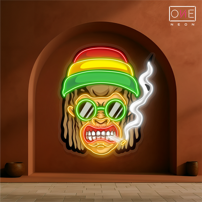 Enseigne au néon à LED Rasta Vibes Artwork