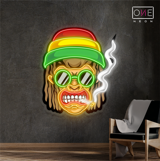 Enseigne au néon à LED Rasta Vibes Artwork