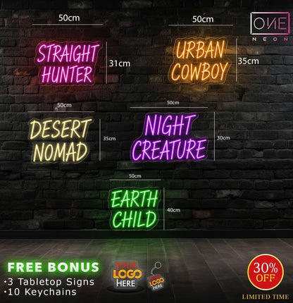 EARTH VISIONS + CUSTOM WRITING | LED Neon Sign (6 signs + express)