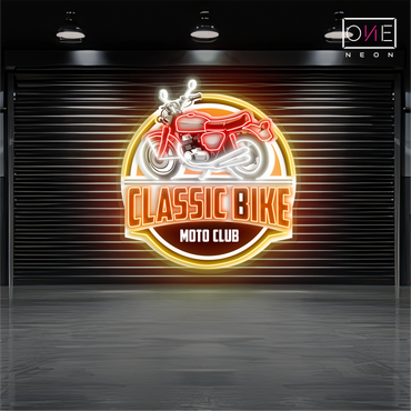 Classic Bike Artwork Led Neon Sign