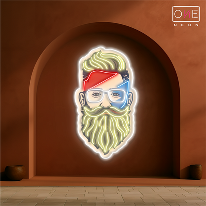 Bearded Barber Artwork Led Neon Sign