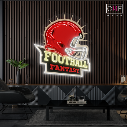 Football Fantasy Artwork Led Neon Sign