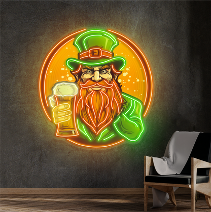 Leprechaun's Toast Artwork Led Neon Sign