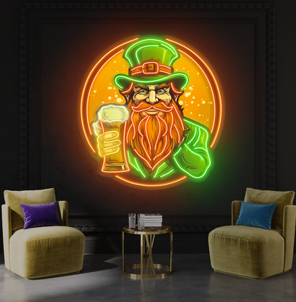 Leprechaun's Toast Artwork Led Neon Sign