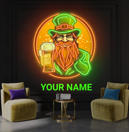 Leprechaun's Toast Artwork Led Neon Sign