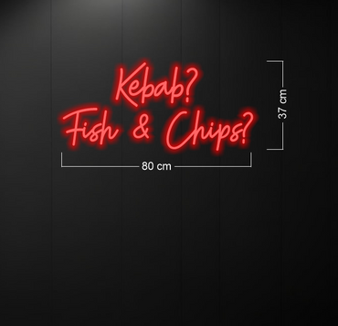 K'S YIROS+ kebab fish & chips ( 2 signs)| LED Neon Sign
