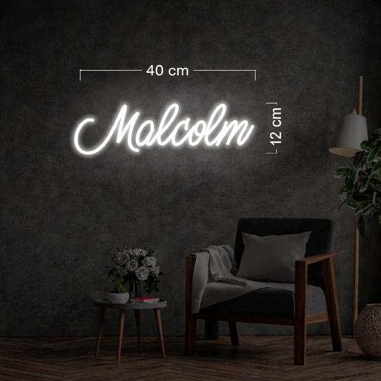 Malcolm | LED Neon Sign (+5m cord)