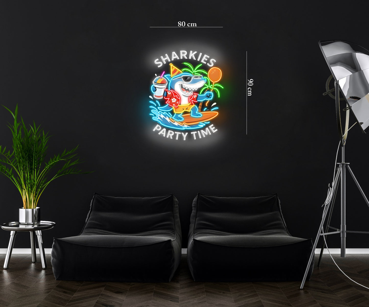 Sharkies party+Parkes aquatic centre+Parkes fitness 4 all ( 3 signs) | LED Neon Sign