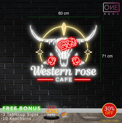 Western Rose Cafe | LED Neon Sign
