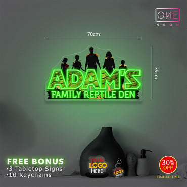 Roam's & Adam's family reptile den   | LED Neon Sign