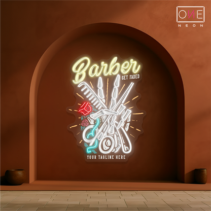 Classic Barber Cut Artwork Led Neon Sign