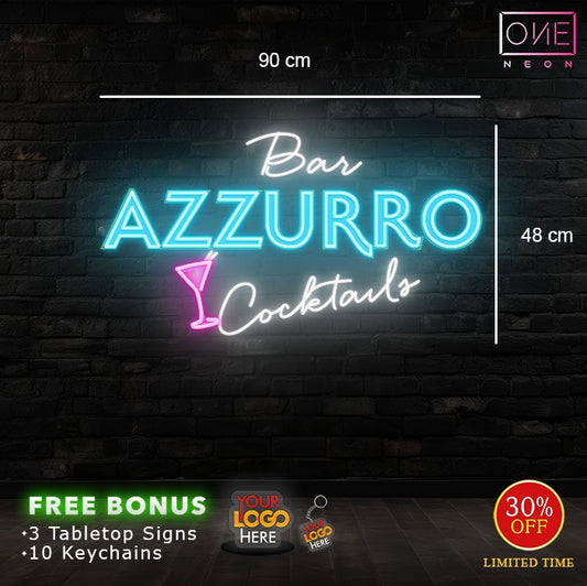 BAR AZZURRO COCKTAILS | LED Neon Sign