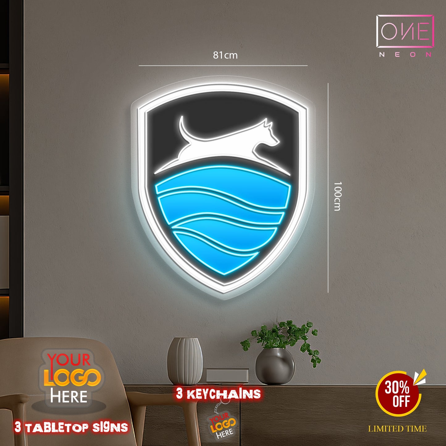 DOG LOGO | LED Neon Sign (WATERPROOF)