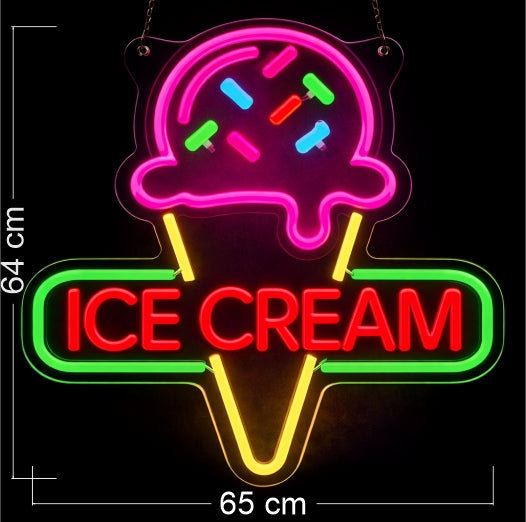 Ice Cream + Candy + Milk Shakes + Coffee | LED Neon Sign (4 signs)
