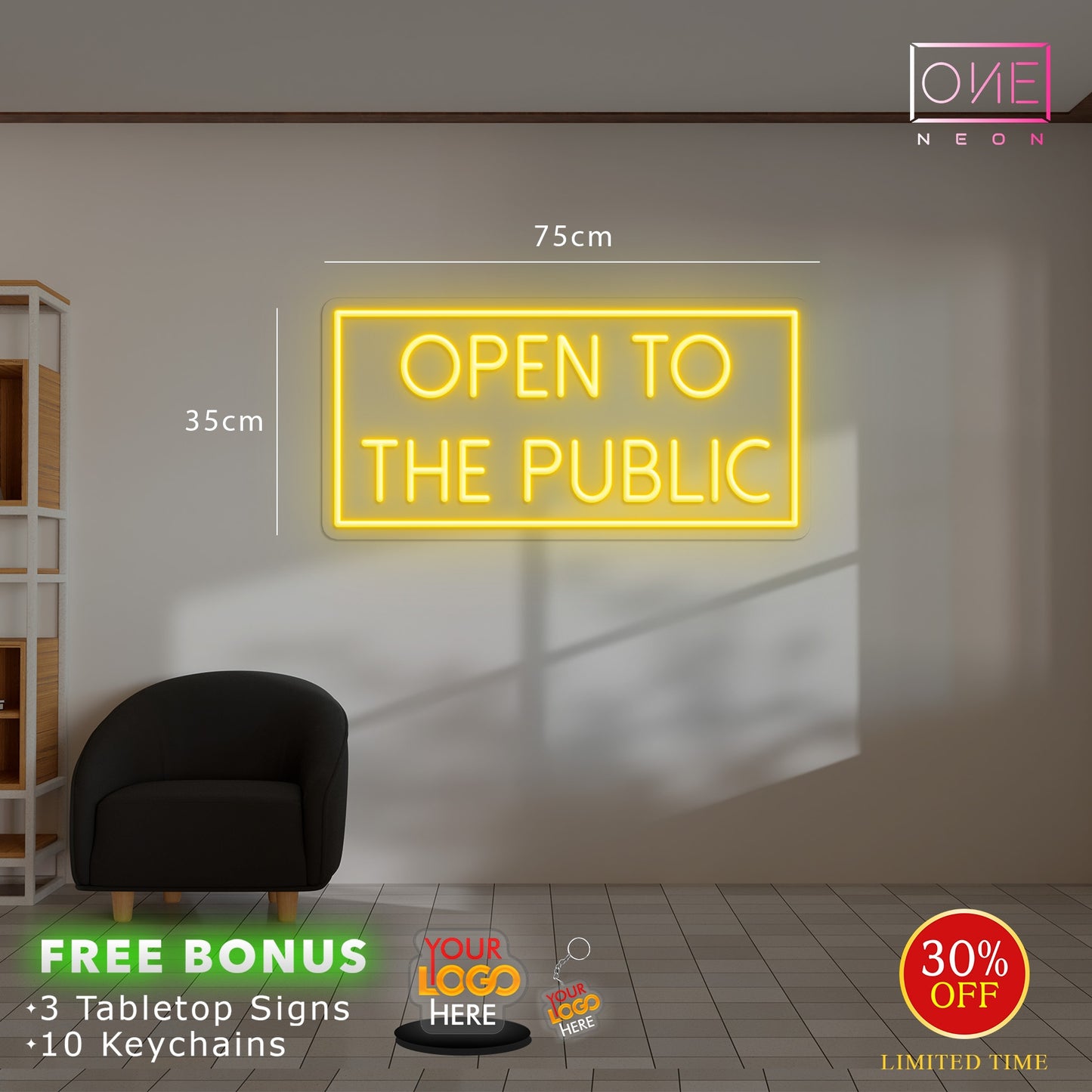 LAUNDROMAT + OPEN TO THE PUBLIC | LED Neon Sign (4 SIGNS)