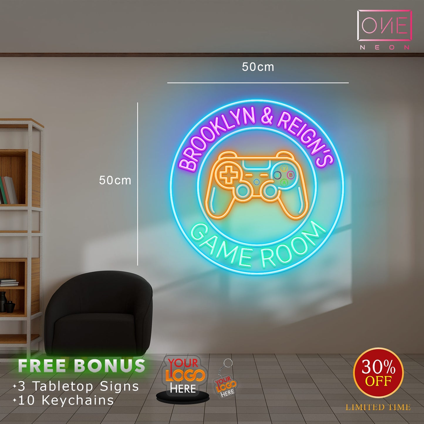 BROOKLYN & REIGN'S GAME ROOM | LED Neon Sign