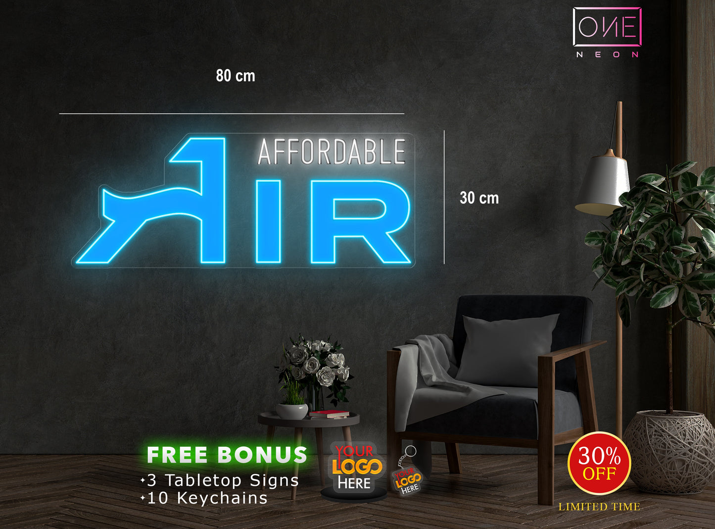 Air Affordable & Dyno electric | LED Neon Sign (2 signs)