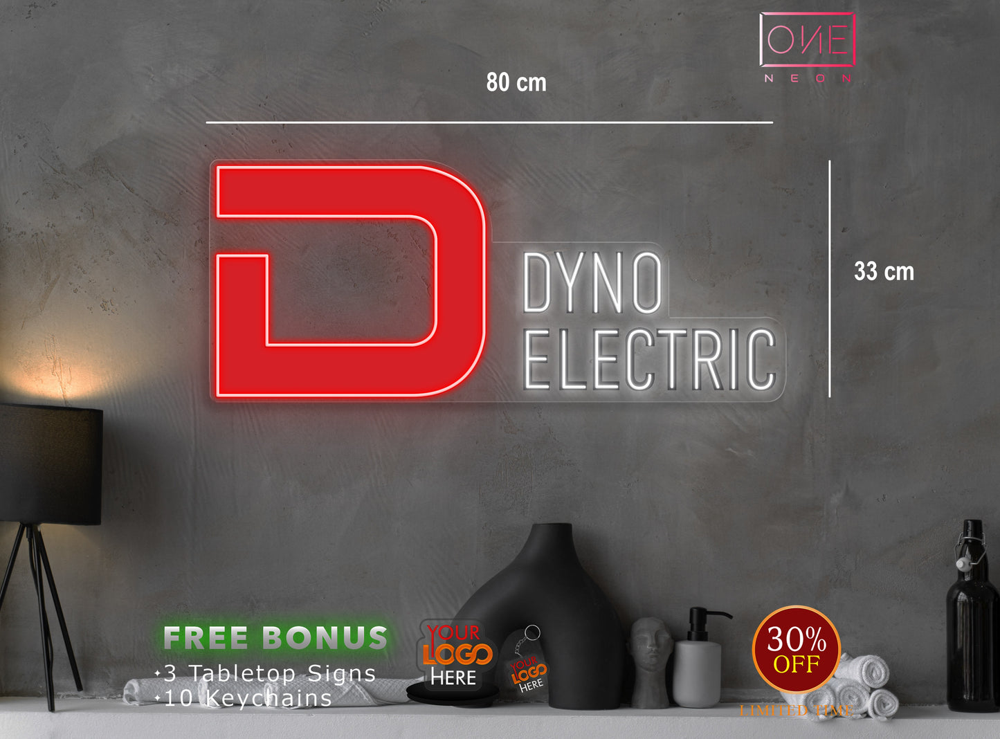 Air Affordable & Dyno electric | LED Neon Sign (2 signs)