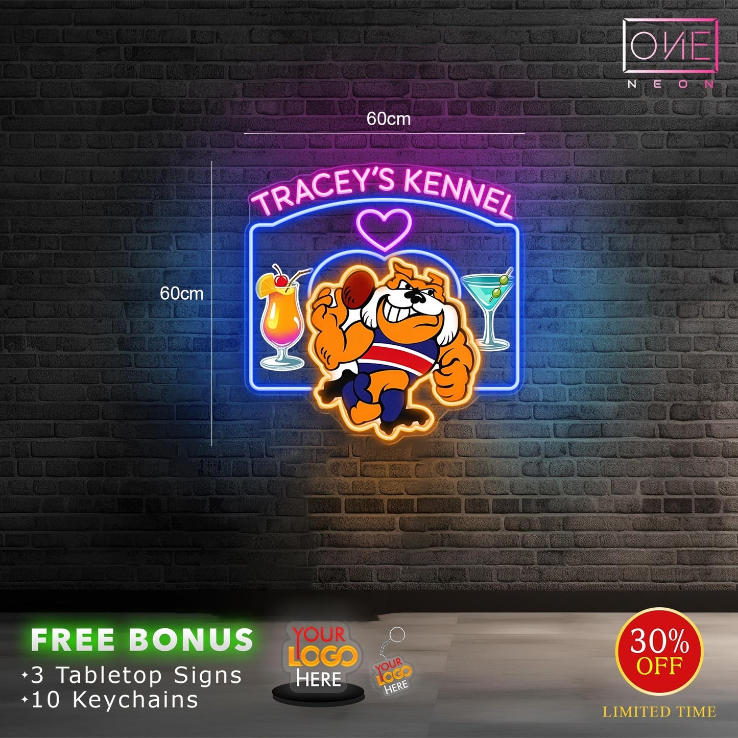 TRACEY'S KENNEL | LED Neon Sign