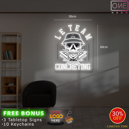 LE TEAM CONCRETING | LED Neon Sign